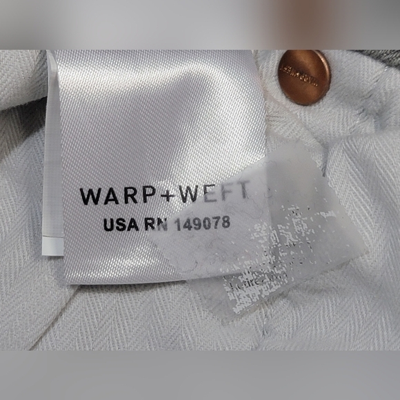 WARP + WEFT Chicago Straight Men's 29×34 Smoke Denim Jean Classic 5 Pocket - Picture 5 of 16